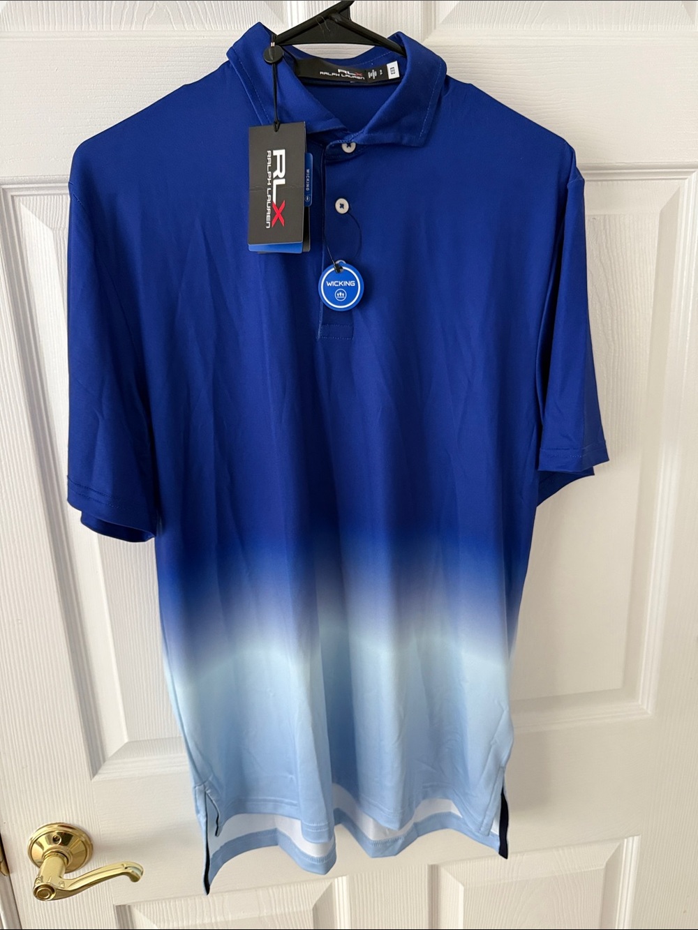 RLX Ralph Lauren Blue Ombre Short-Sleeve Polo